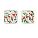 Two pot holders with our Tomato Tomato Pattern