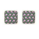 Watercolor Woodblock Tennis Grass Green Colorway Dish Pad Set Front View