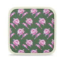 Watercolor Woodblock Tennis Grass Green Colorway Dish Pad Front View