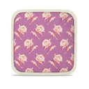 Watercolor Woodblock Peony Pink Colorway Dish Pad  Front View