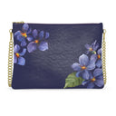 'Violets Are Blue' Leather Crossbody Purse