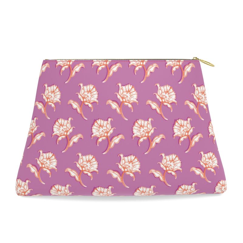 Watercolor Woodblock Clutch