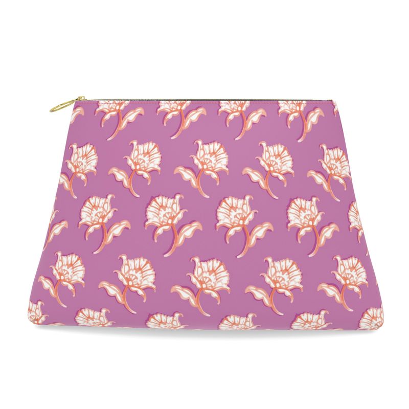 Watercolor Woodblock Clutch