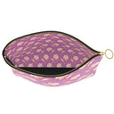 Watercolor Woodblock Leather Clutch