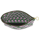 Watercolor Woodblock Leather Clutch