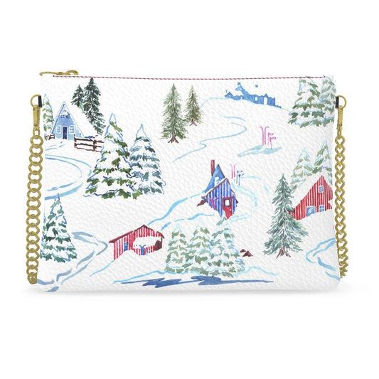 Ski Chalet Leather Crossbody Bag