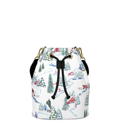 Ski Chalet Leather Bucket Bag