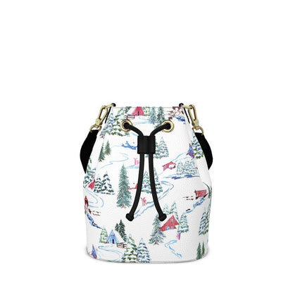 Ski Chalet Leather Bucket Bag