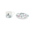 Ski Chalet Bone China Mug & Saucer
