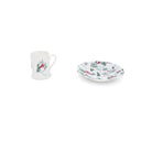 Ski Chalet Bone China Mug & Saucer