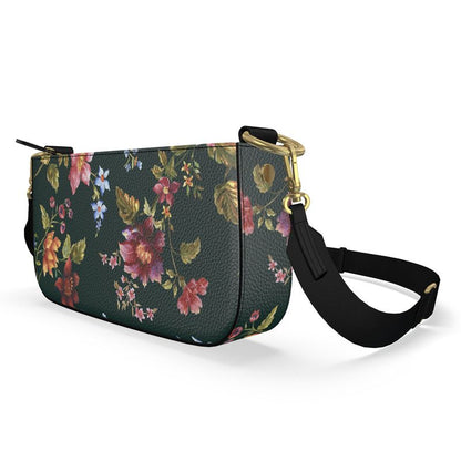 Midnight Bloom Zip Leather Crossbody