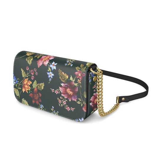 Midnight Bloom Crossbody Flap Bag