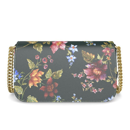 Midnight Bloom Crossbody Flap Bag