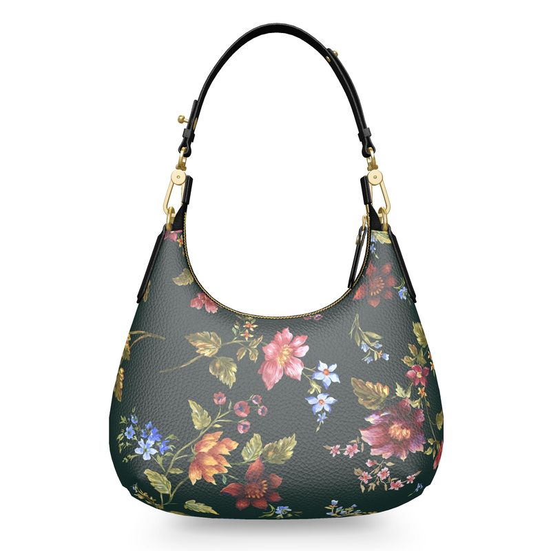 Midnight Bloom Curve Bag