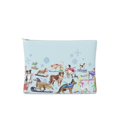 Chalet Dogs Leather Clutch