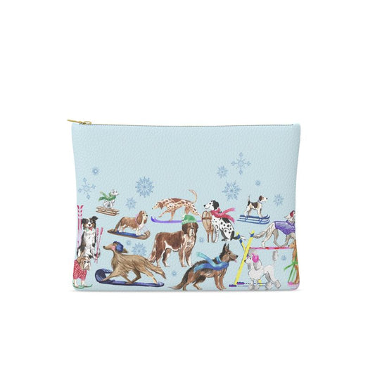 Chalet Dogs Leather Clutch