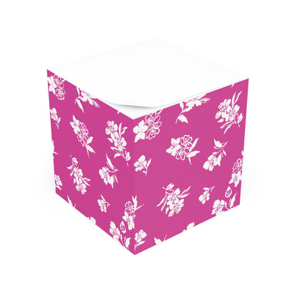 Inky Floral Note Cube