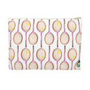 Back Flat View Topspin Flat Zip Pouch Peony Pink Size Large Color Choice
