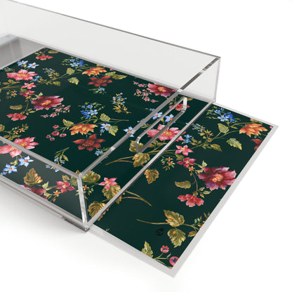 Midnight Bloom Lucite Tray