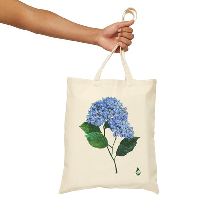 Botanical Hydrangea Canvas Tote Bag