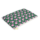 Watercolor Woodblock Zip Pouch