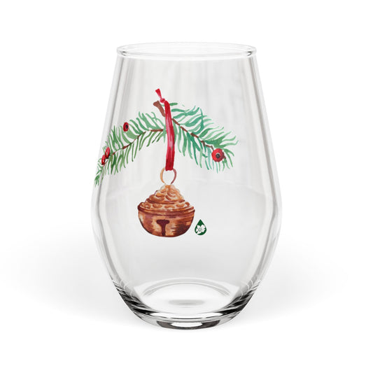 Winter Bells Stemless Wine Glass