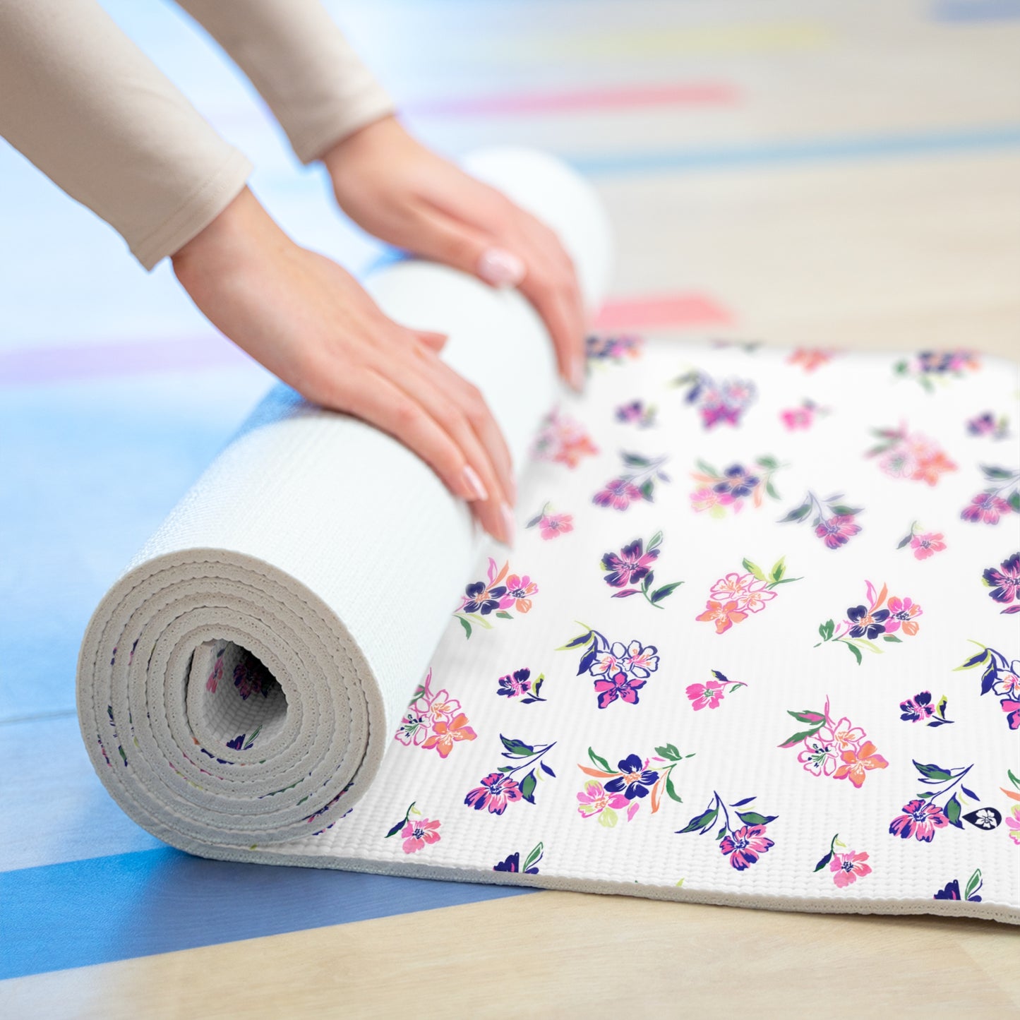 Inky Floral Yoga Mat