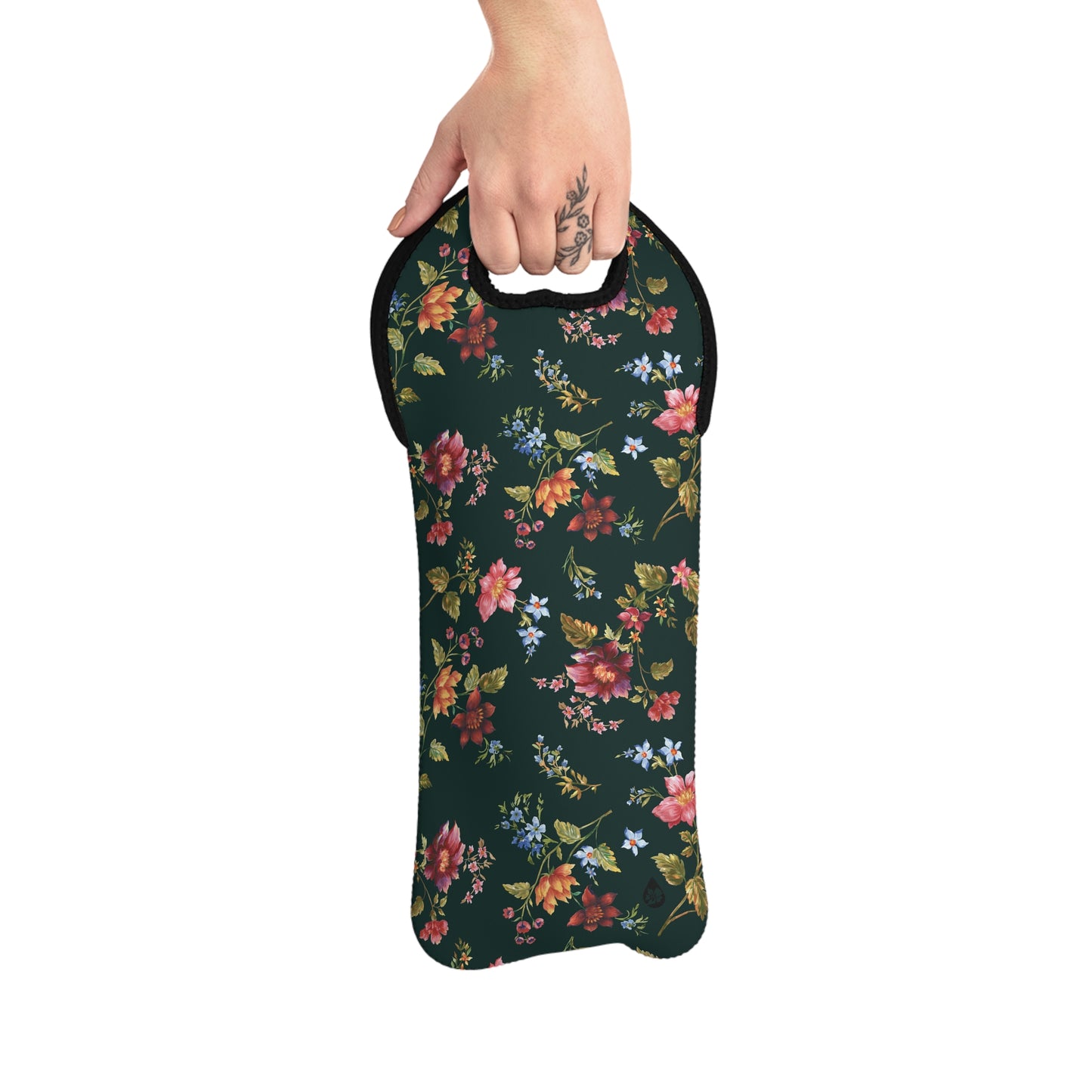 Midnight Bloom Wine Tote