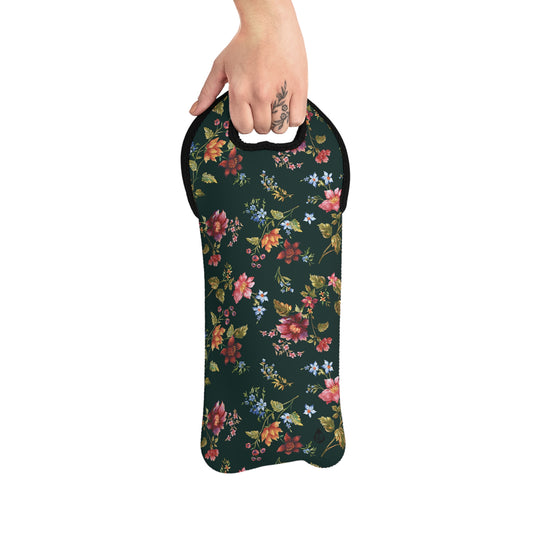 Midnight Bloom Wine Tote