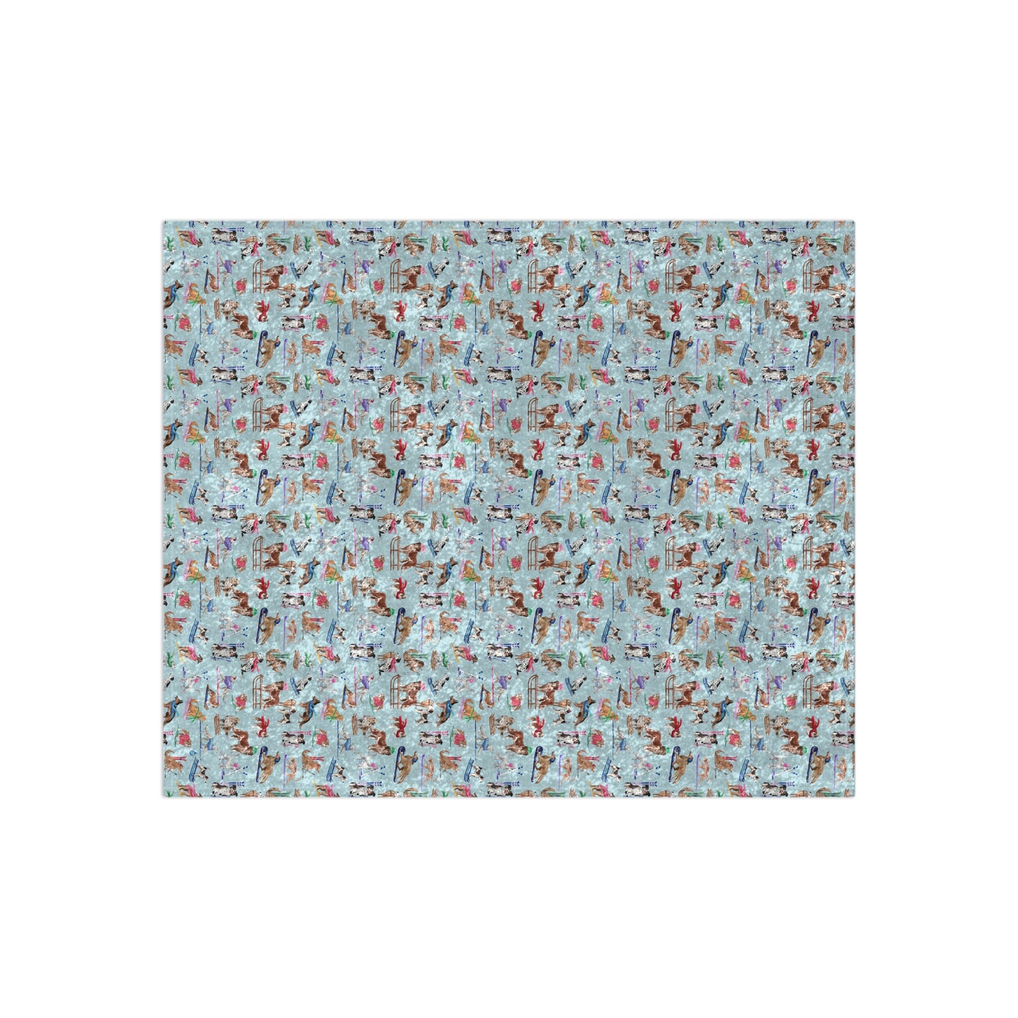 Chalet Dogs Velvet Throw Blanket