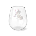 Snow Dog Stemless Wine Glass