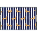 Good Dog Prep Stripe 11x17 Lucite Tray in Twilight Navy