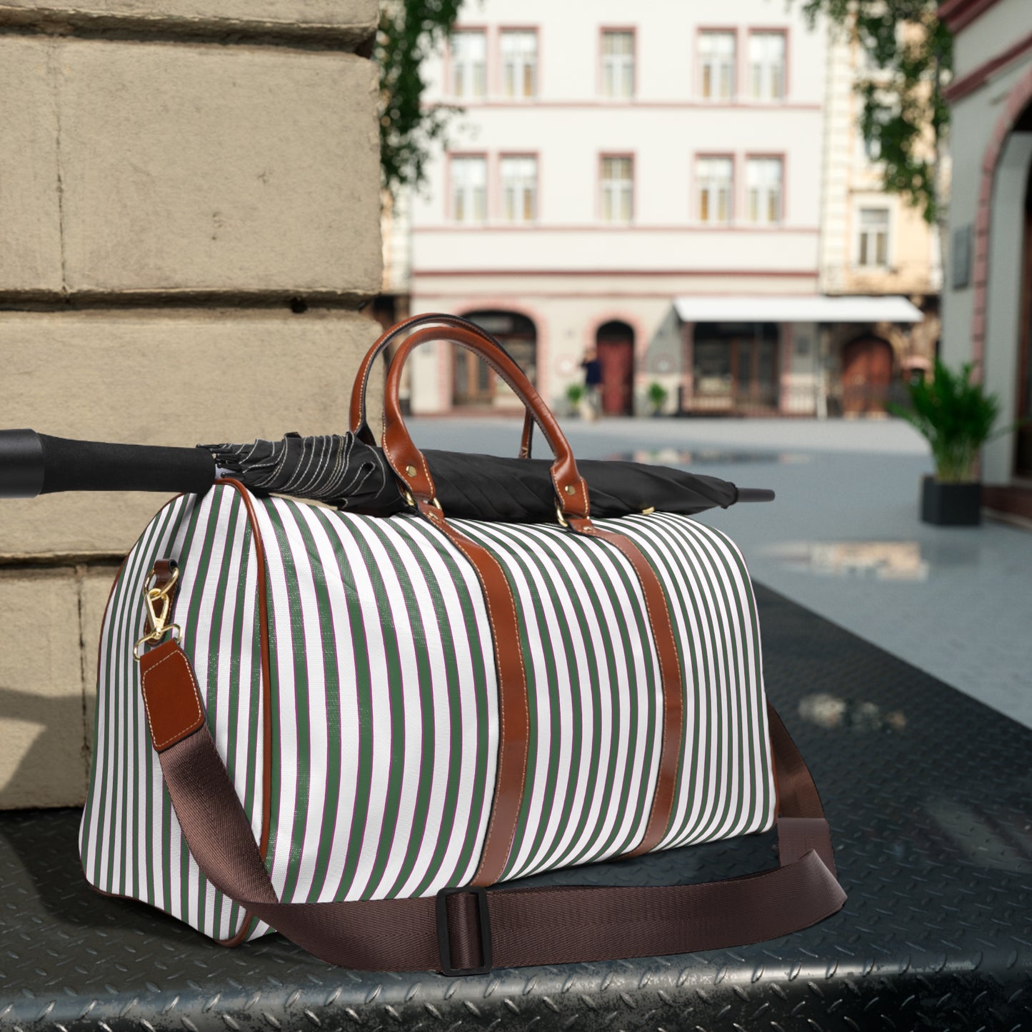 Prep Stripe Waterproof Travel Bag
