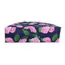 Hydrangea patterned Beach Weekender Bag Bottom View