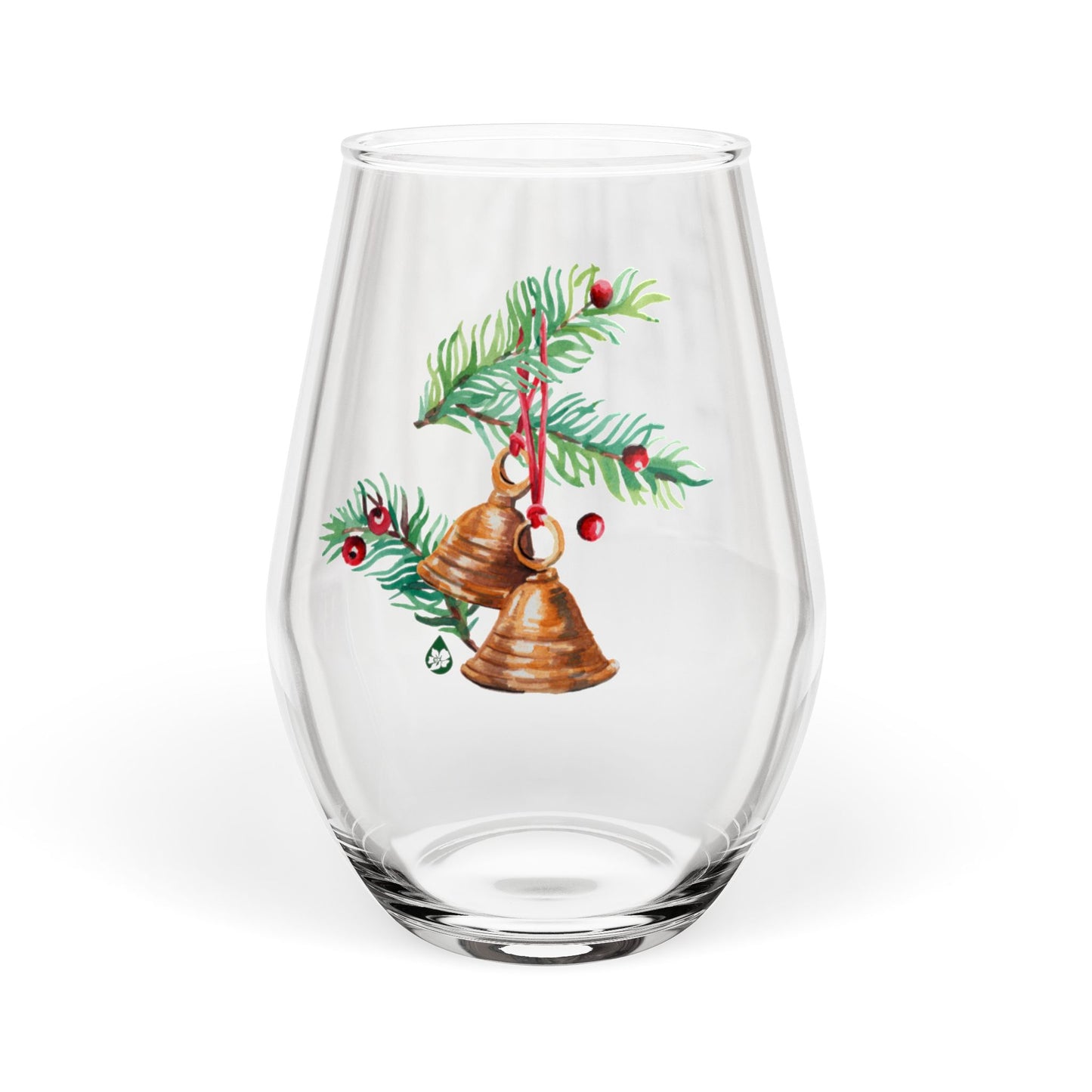 Winter Bells Stemless Wine Glass