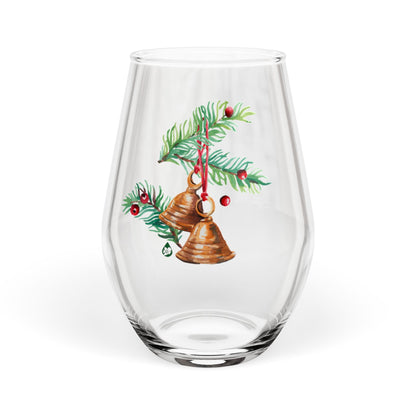 Winter Bells Stemless Wine Glass