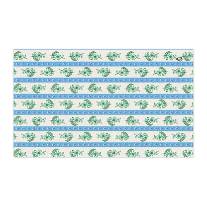 Woodblock Striped Kitchen Towel