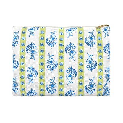 Watercolor Woodblock Striped Pouch