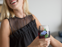 Botanical Hydrangea Stemless Wine Glass