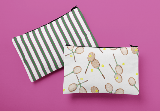 Prep Stripe Zip Pouch