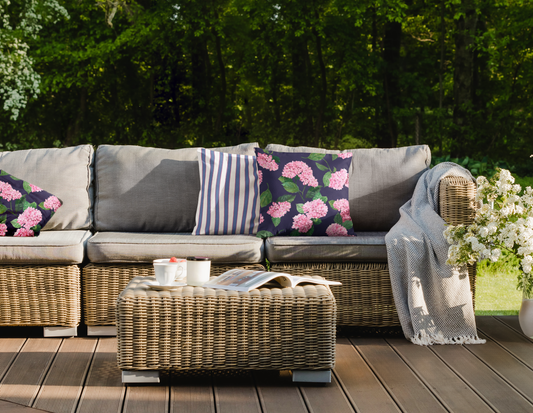 Hydrangea Outdoor Pillows