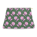 Watercolor Woodblock Leather Clutch