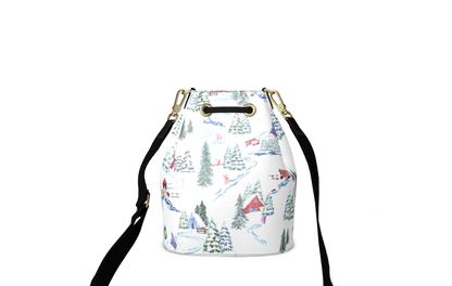 Ski Chalet Leather Bucket Bag