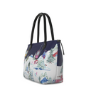 Ski Chalet Leather Tote Handbag