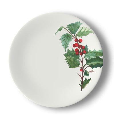 Winter Berries Bone China Salad Plate Set (8)