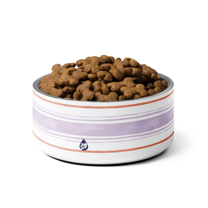 Painterly Stripe Pet Bowl