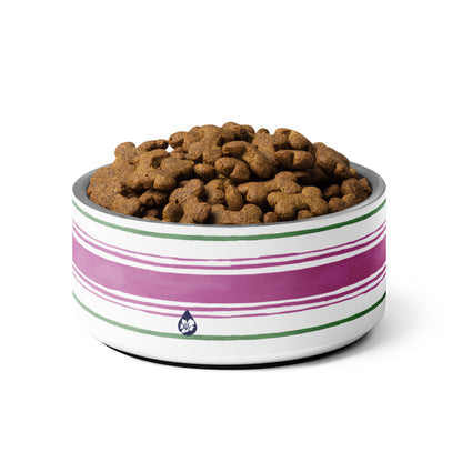 Painterly Stripe Pet Bowl